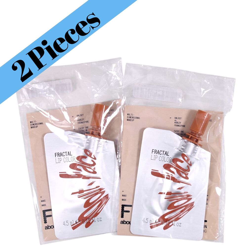 Set of 2 about-face Fractal Glitter Lip Color Westward Shimmering Bronze 2X New